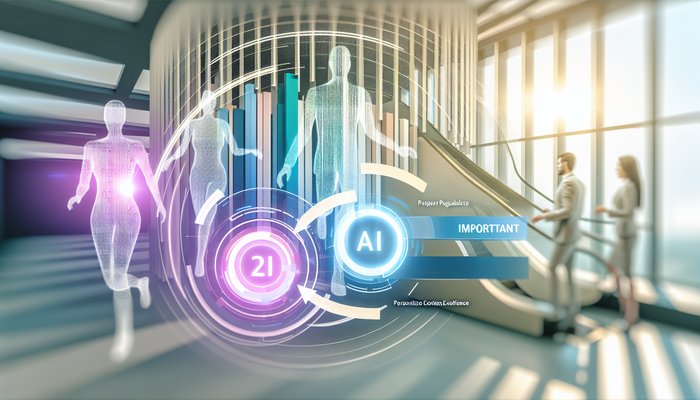 Futuristic interface showcasing AI-driven content personalization