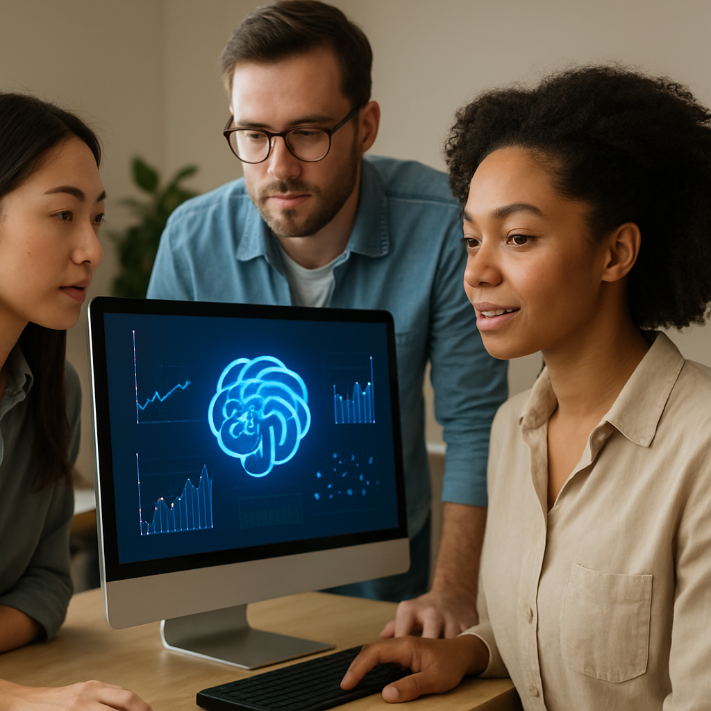 Modern AI forecasting illustration