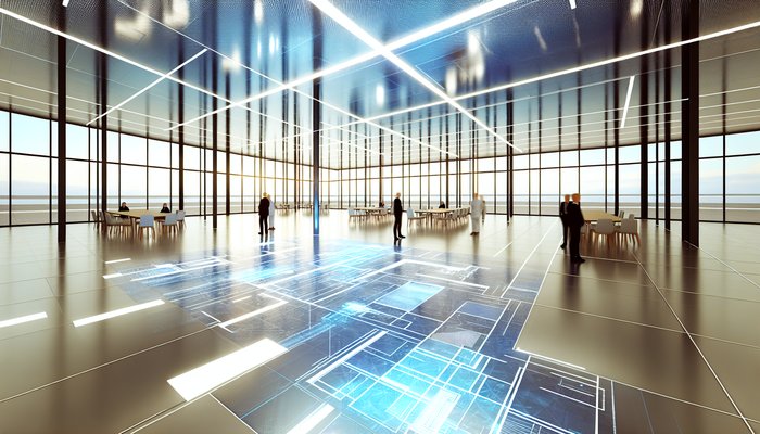 Modern digital workspace with integrated AI data assistant