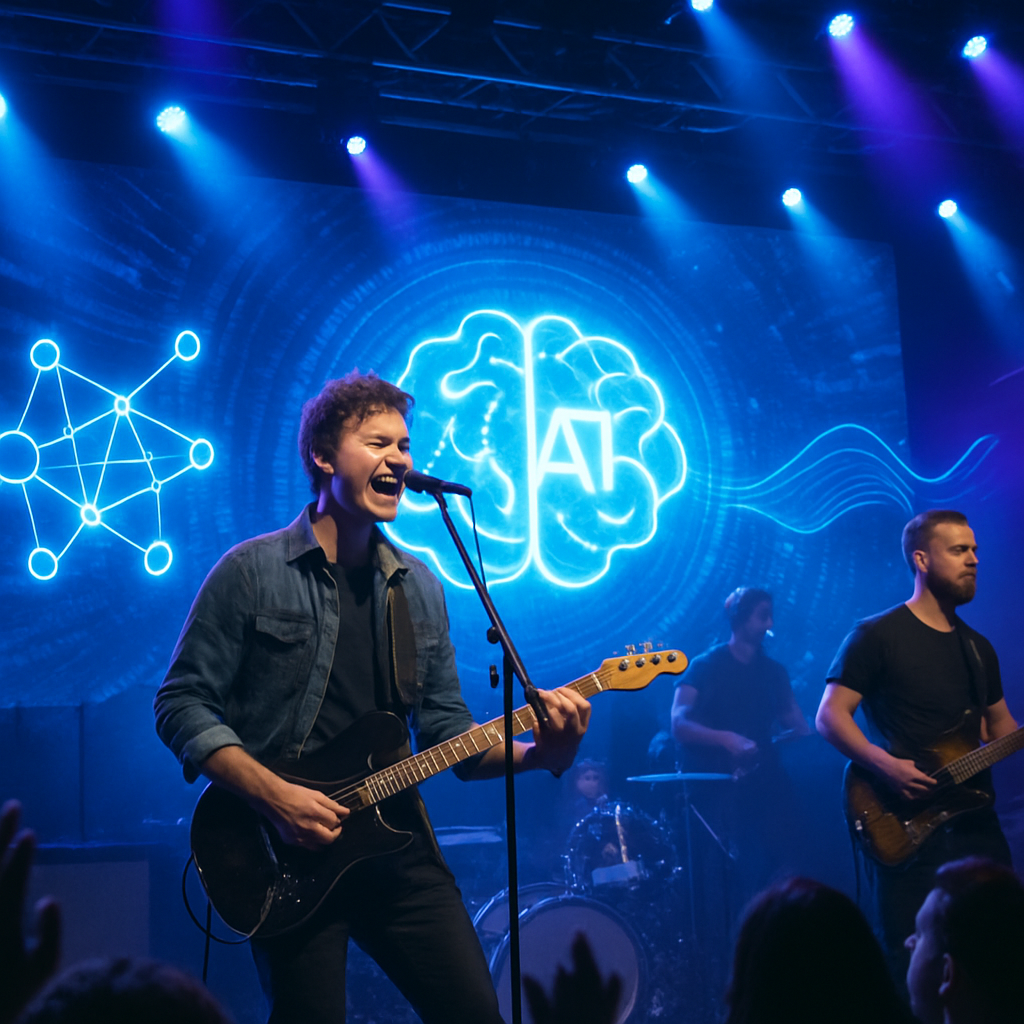 Escenario de espectáculo con integración de IA