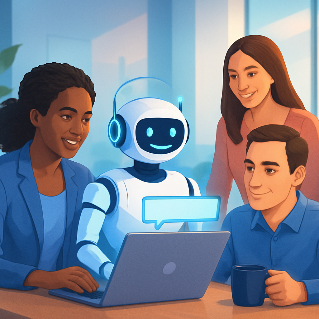 Ilustración de Chatbot en HR