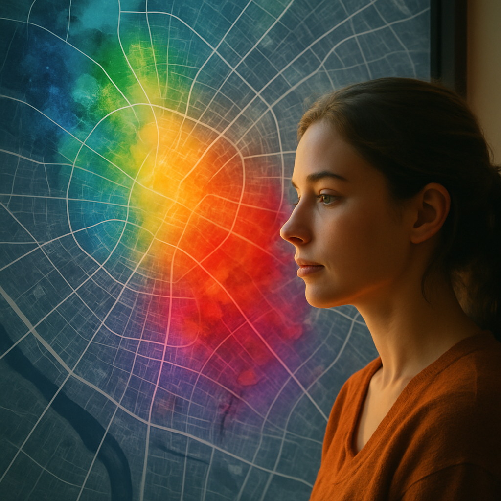Digital Urban Emotion Mapping Artwork