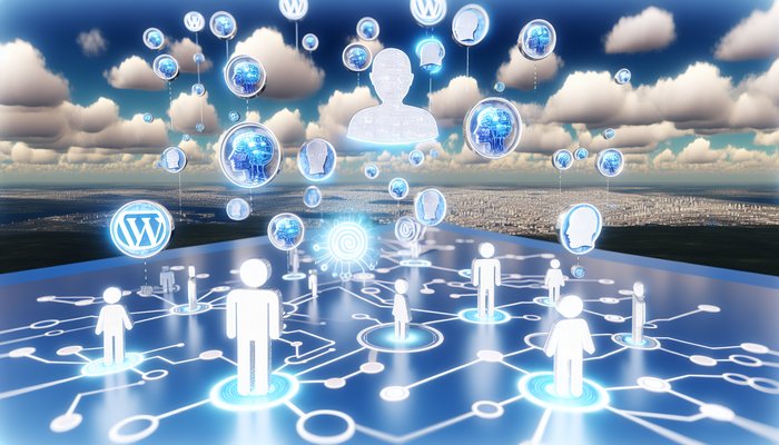 Futuristic AI network illustration