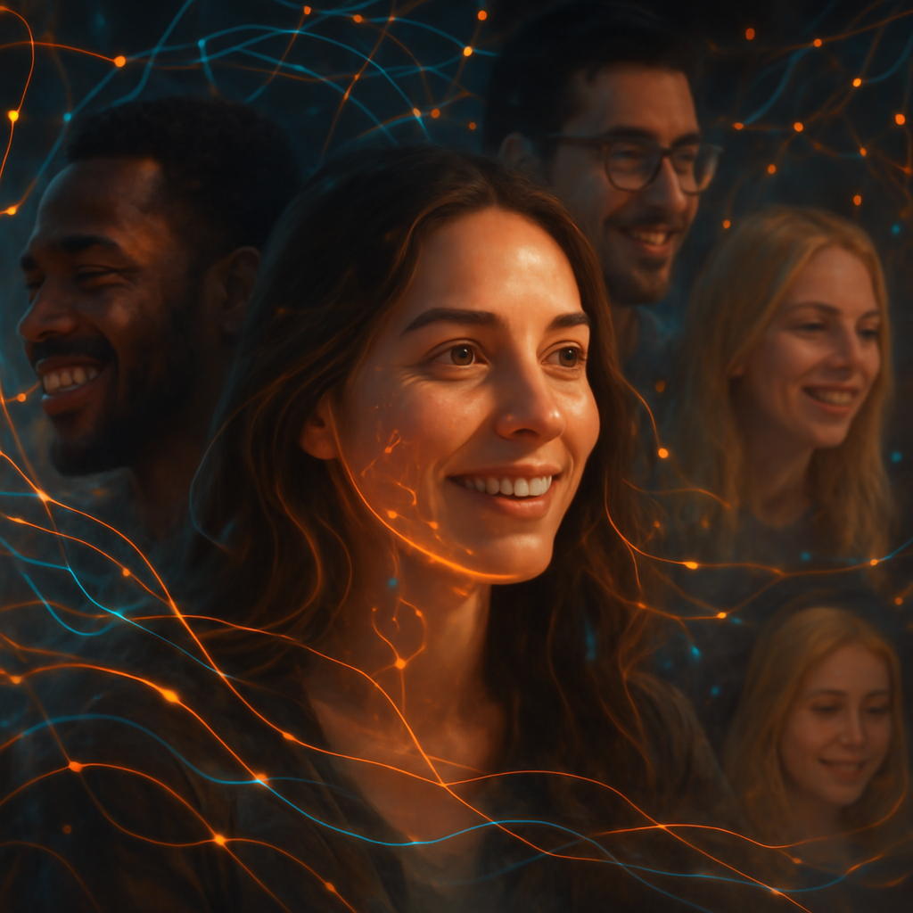 Digital Emotion Fusion Illustration