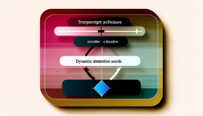 Simplified diagram of Transformer architecture with encoder-decoder and attention mechanism